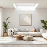 Bright living room with natural daylight and energy-conscious design
